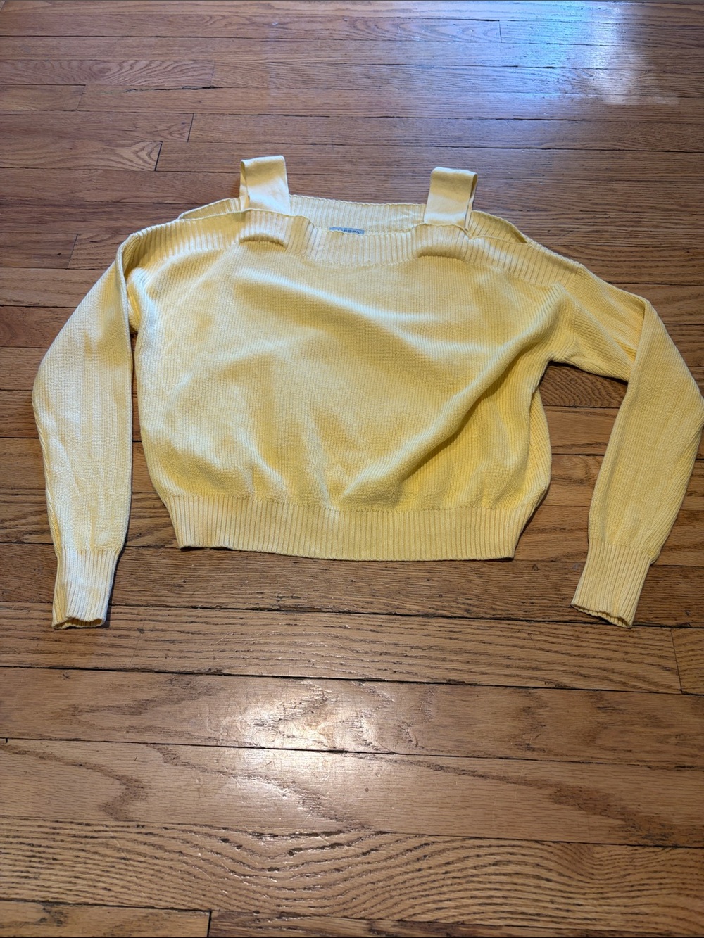 Jamison Size Small Sunshine Yellow  Off-the-Shoulder  Sweater